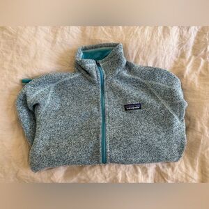 Patagonia Teal Heather Full-Zip Fleece Jacket